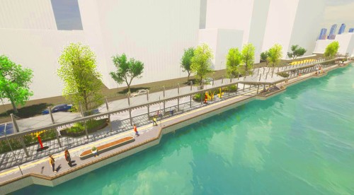 Waterfront Leisure Area with Box Culvert Drains